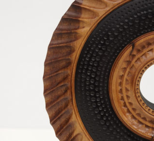 Turned wooden sculptures