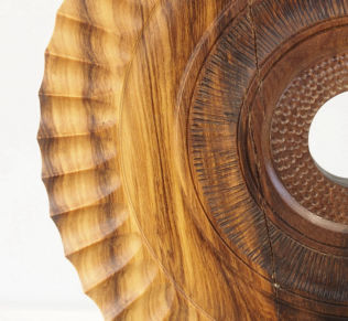 Turned wooden sculptures