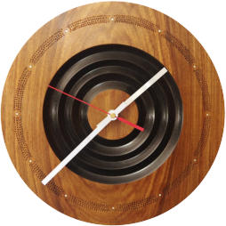 Hand made Kiaat wooden clock