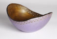 Turned natural edge bowl pierced rim