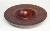 Turned Paduak bowl with pyrographed surface